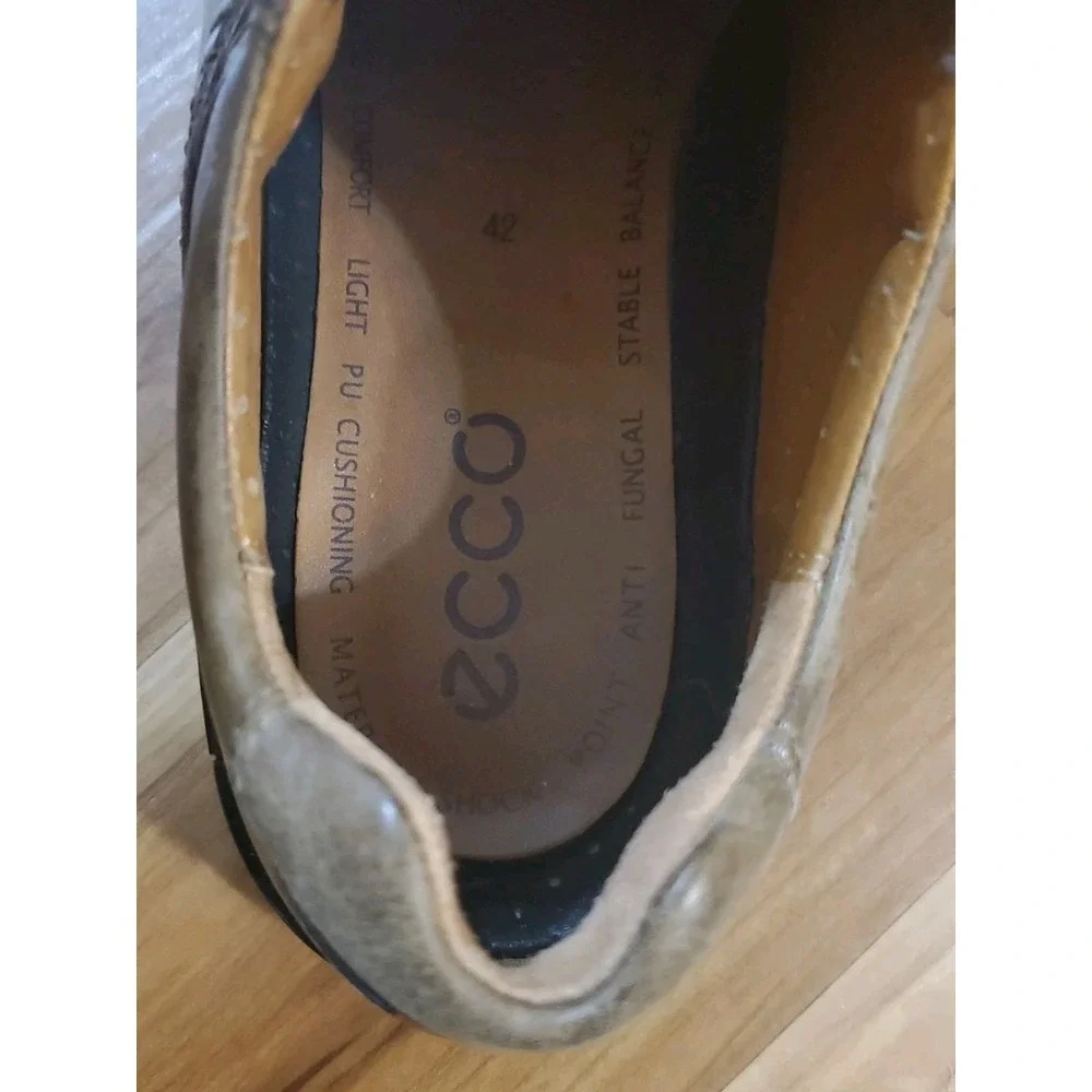 ECCO Fusion Moc Toe‎ Brown Leather Comfort Oxfords Men's EU 42 US Size 8/8.5